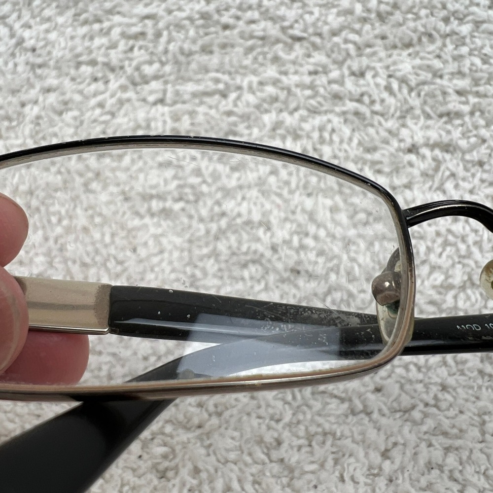 Versace 1137 Black Silver Rectangle Eyeglasses Fr… - image 3